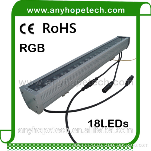 Popular custom-made factory price 18W RGB led color change wall washer